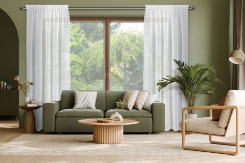 FIRANA GOTOWA SUZAN NA TAŚMIE 140 X 270 CM BIAŁY