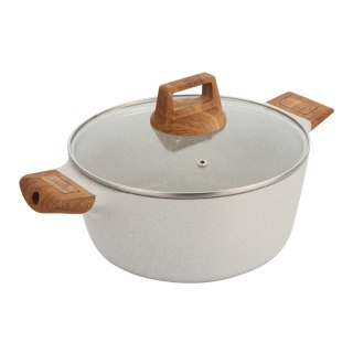 GARNEK MARMURKOWY 28cm Z POKRYWĄ BERGNER BG-30643 NATURALLY