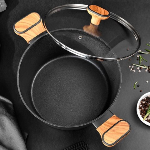 GARNEK MULTICLAD 28cm Z POKRYWĄ BERGNER BG-56038 CHARCOAL