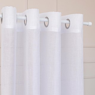 NALA Firana gotowa na przelotkach, szerokość 140cm x wysokość 240cm, kolor 001 biała 002022/ZGP/001/140240/1