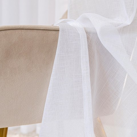 NALA Firana gotowa na przelotkach, szerokość 140cm x wysokość 240cm, kolor 001 biała 002022/ZGP/001/140240/1