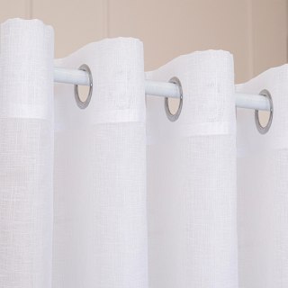 NALA Firana gotowa na przelotkach, szerokość 200cm x wysokość 250cm, kolor 001 biała 002022/ZGP/001/200250/1