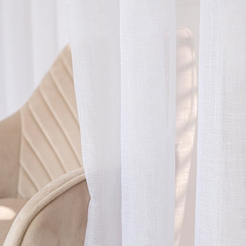 NALA Firana gotowa na przelotkach, szerokość 200cm x wysokość 250cm, kolor 001 biała 002022/ZGP/001/200250/1