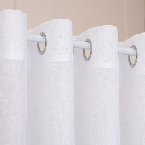 NALA Firana gotowa na przelotkach, szerokość 400cm x wysokość 250cm, kolor 001 biała 002022/ZGP/001/400250/1