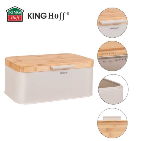 CHLEBAK STALOWY Z BABUSOWĄ POKRYWĄ KINGHOFF KH-1928