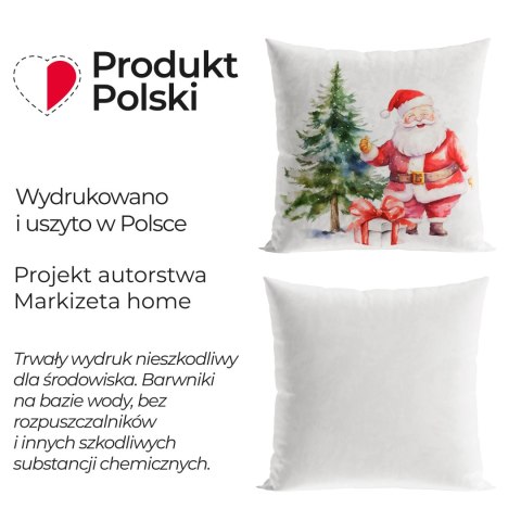 MIKOŁAJ Poszewka dekoracyjna VELVET, 40x40cm, kolor 001 biały PBN162/POP/001/040040/1