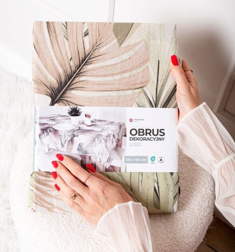 NATURA Obrus wodoodporny, 120x160cm, kolor 014 szary OB0003/KSM/014/120160/1