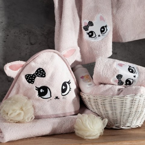 RĘCZNIK DZIECIĘCY BABY72 70 X 140 CM RÓŻOWY