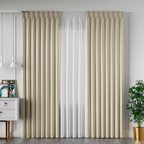 SERINA Tkanina dekoracyjna, wysokość 300cm, kolor 019 ciemny kremowy 318744/TDP/019/000300/1