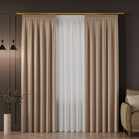 SERINA Tkanina dekoracyjna, wysokość 300cm, kolor 020 ciepły kremowy 318744/TDP/020/000300/1