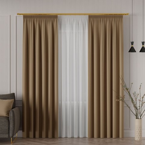 SERINA Tkanina dekoracyjna, wysokość 300cm, kolor 025 ciemny beżowy 318744/TDP/025/000300/1