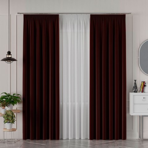 SERINA Tkanina dekoracyjna, wysokość 300cm, kolor 037 brązowoczerwony 318744/TDP/037/000300/1