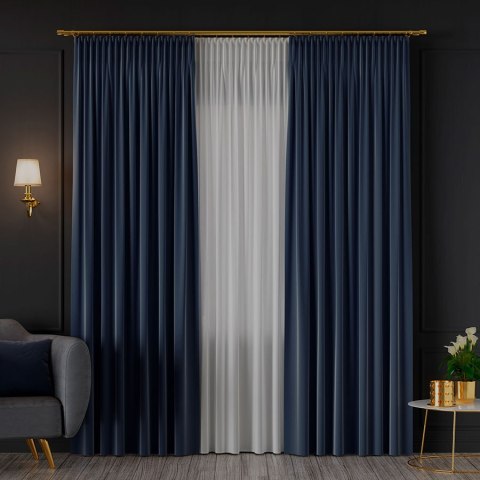 SERINA Tkanina dekoracyjna, wysokość 300cm, kolor 068 granatowy 318744/TDP/068/000300/1