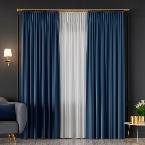 SERINA Tkanina dekoracyjna, wysokość 300cm, kolor 072 ciemny niebieski 318744/TDP/072/000300/1