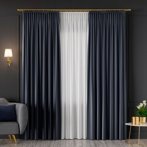 SERINA Tkanina dekoracyjna, wysokość 300cm, kolor 084 ciemny popielaty 318744/TDP/084/000300/1