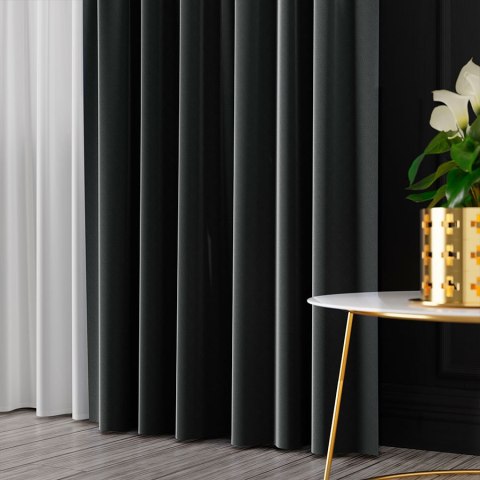 SERINA Tkanina dekoracyjna, wysokość 300cm, kolor 088 grafitowy 318744/TDP/088/000300/1