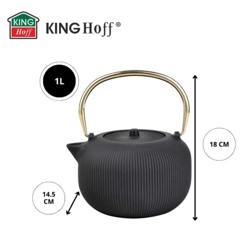 ZAPARZACZ ŻELIWNY IMBRYK 1L Z FILTREM KINGHOFF KH-1931