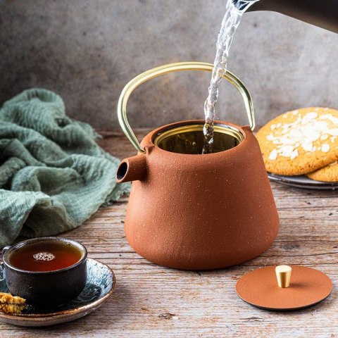 ZAPARZACZ ŻELIWNY IMBRYK 1L Z FILTREM KINGHOFF KH-1934