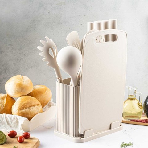 ZESTAW NOŻY I PRZYBORÓW KUCHENNYCH Z DESKĄ W STOJAKU KLAUSBERG KB-7935