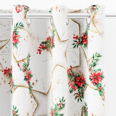 ZŁOTE GWIAZDY Tkanina dekoracyjna NINA WODOODPORNA, 160cm, kolor 001 biały DBN369/NIW/001/160000/1