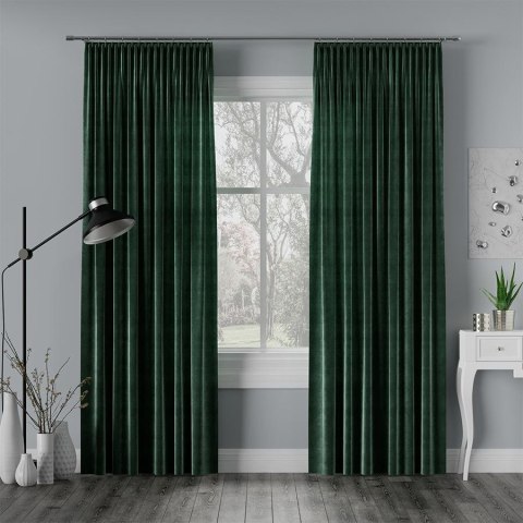 VELVI Tkanina dekoracyjna, wysokość 300cm, kolor 010 ciemny zielony; butelkowy VELVI0/TDP/010/000300/1