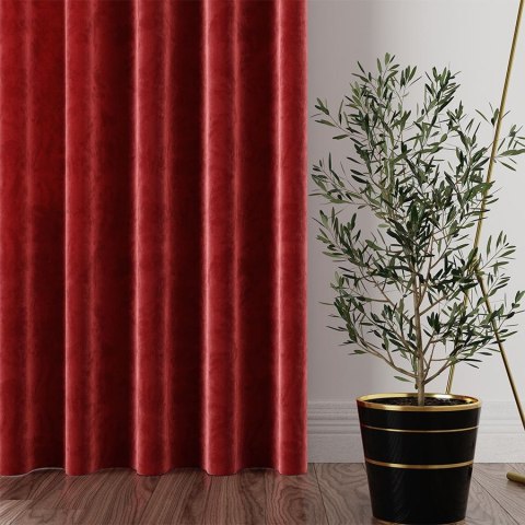 VELVI Tkanina dekoracyjna, wysokość 300cm, kolor 043 czerwony VELVI0/TDP/043/000300/1