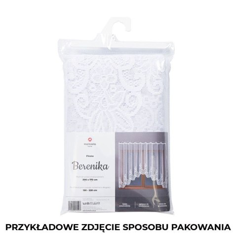 BERENIKA Firanka żakardowa gotowa, szerokość 430 x wysokość 160cm, kolor 001 biały 004304/FBL/001/430160/1
