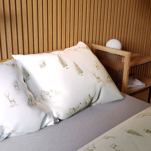 MOKOSZ Komplet pościeli z bawełny satynowej 220x200cm 100106/SAT/000/220200/1