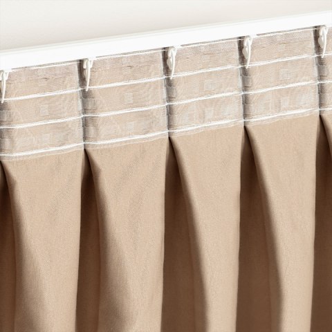 PREMIUM Taśma podwójna zakładka 10cm, marszczenia 1:2 (sznurek transparentny) lub 1:2,5 (sznurek biały), transparentna 17.100.20