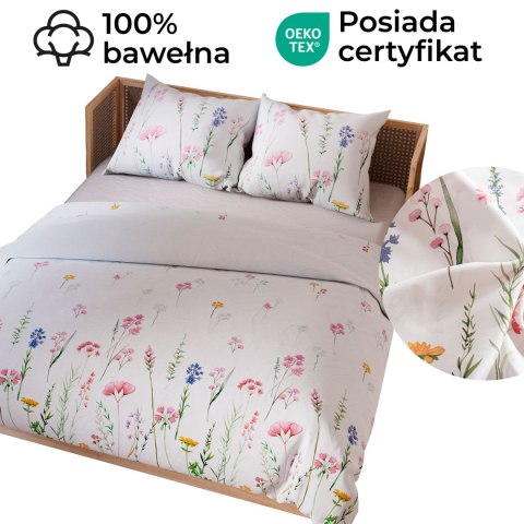 ZALURA Komplet pościeli z bawełny satynowej 160x200cm 100102/SAT/000/160200/1