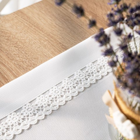 MODENA Bieżnik z gipiurą, szerokość 38cm x wysokość 160cm, kolor 001 biały 202725/KSP/L01/038160/1