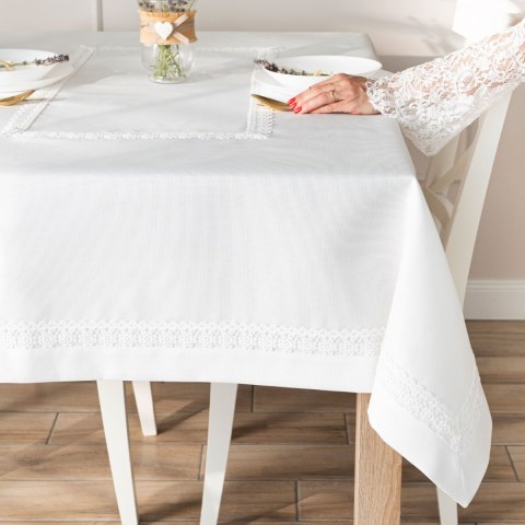 MODENA Obrus z gipiurą, szerokość 140cm x wysokość 180cm, kolor 001 biały 202725/KSP/L01/140180/1