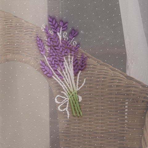 Firanka żakardowa drukowana ze wzorem po całości, wysokość 160cm, kolor 001 biały 018592/000/028/000160/1