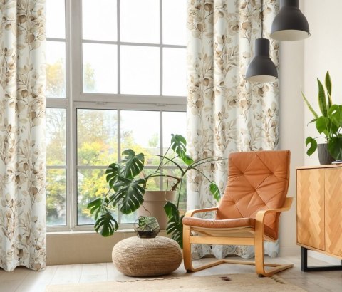 ZASŁONA GOTOWA OLENI 140 X 250 CM BEŻOWY