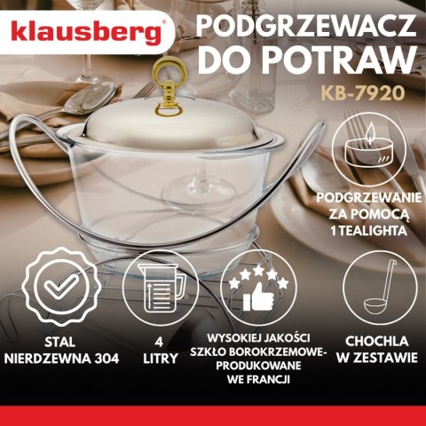 PODGRZEWACZ ŻAROODPORNY WAZA 4L KLAUSBERG KB-7920