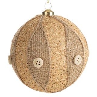 BOMBKA CHOINKOWA O 10 CM JASNOBRĄZOWY