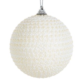 BOMBKA CHOINKOWA O 10 CM KREMOWY