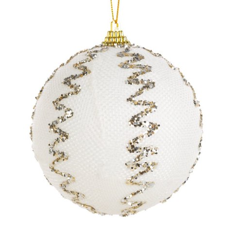 BOMBKA CHOINKOWA O 10 CM KREMOWY