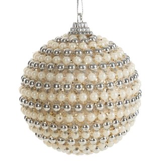 BOMBKA CHOINKOWA O 8 CM KREMOWY