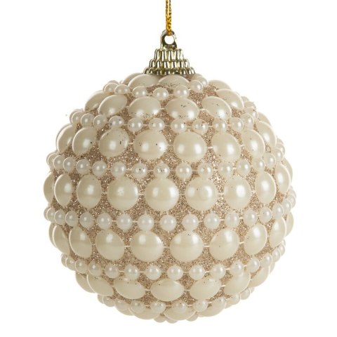 BOMBKA CHOINKOWA O 8 CM KREMOWY