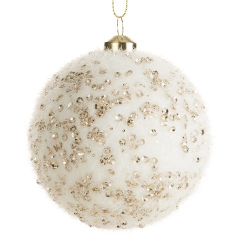 BOMBKA CHOINKOWA O 8 CM KREMOWY