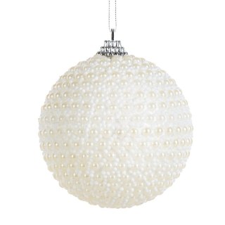 BOMBKA CHOINKOWA O 8 CM KREMOWY