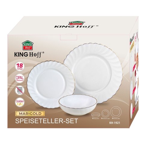 KOMPLET OBIADOWY OPAL MARIGOLD DLA 6 OSÓB 18 ELEM. KINGHOFF KH-1921