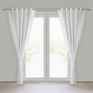 FIRANA GOTOWA LUISA NA TAŚMIE 140 X 250 CM BIAŁY