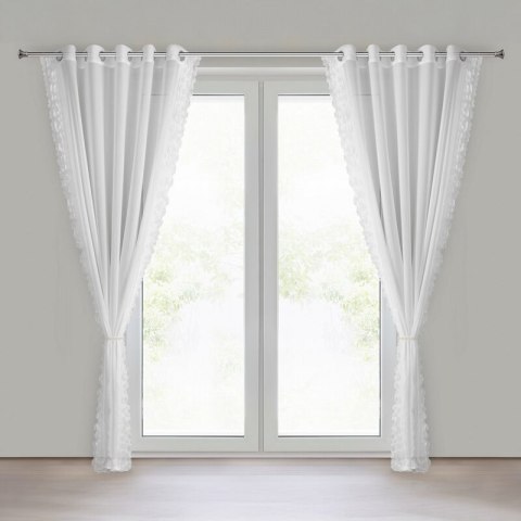 FIRANA GOTOWA LUISA NA TAŚMIE 140 X 250 CM BIAŁY