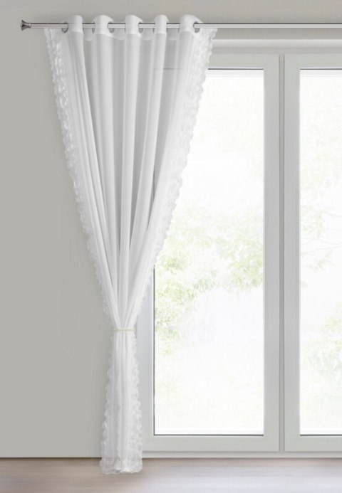 FIRANA GOTOWA LUISA NA TAŚMIE 140 X 250 CM BIAŁY