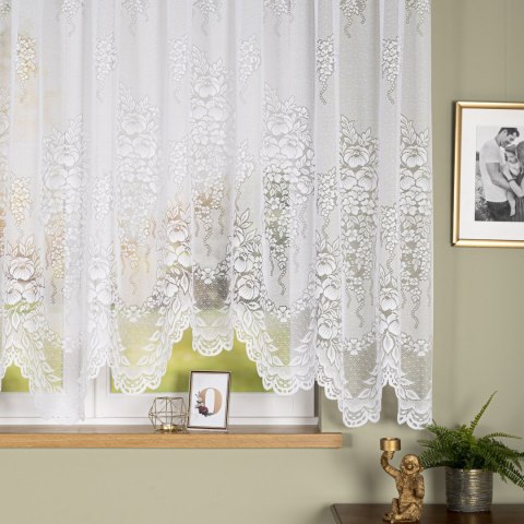ADELA Firanka żakardowa odpasowana, szerokość 400 x wysokość 160cm, kolor 001 biały 361350/FOL/001/000162/1