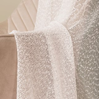 Firanka fantazyjna siatka z puszystymi przeszyciami, wysokość 280cm, kolor 012 kremowy 006050/000/012/000280/1