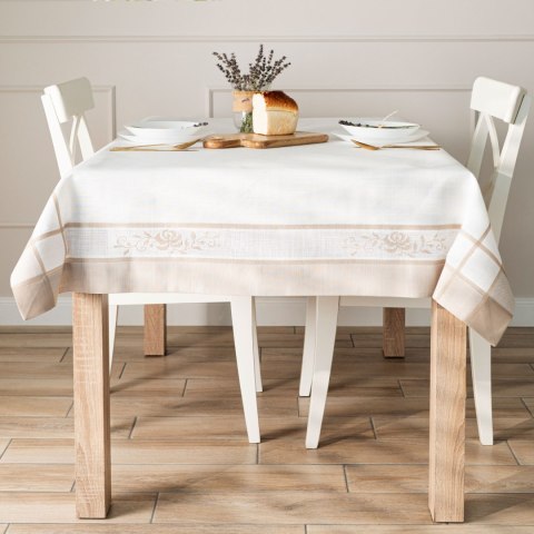 ASTRA Obrus z haftem, szerokość 140cm x wysokość 220cm, kolor 001 biały 241247/KSP/L01/140220/1