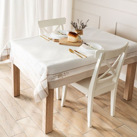 ASTRA Obrus z haftem, szerokość 140cm x wysokość 220cm, kolor 001 biały 241247/KSP/L01/140220/1